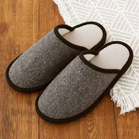 【30％OFF　セール】 スリッパ 外縫いタイプ 室内 洗える 静音 滑りにくい リサイクルウール ヘリンボンブラック 1足 ロハコ（LOHACO） オリジナル