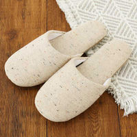 【30％OFF　セール】 スリッパ ソフトタイプ 室内 洗える 静音 滑りにくい リサイクルウール ヘリンボンベージュ 1足 ロハコ（LOHACO） オリジナル