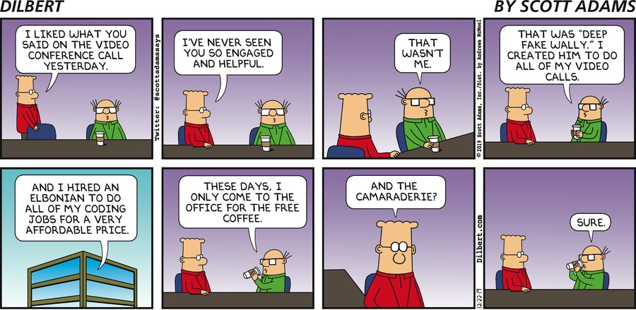 Wally Uses Deep Fake - Dilbert by Scott Adams