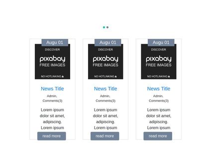 Bootstrap 4 Blog Carousel