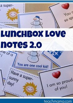 These FREE wintertime or ANYtime lunchbox love notes are SO cute! Kids will love finding these special notes in their lunchboxes or even on their pillow or nightstand!  #freeprintable #printables #notes #winter #kids #kidsactivities #school