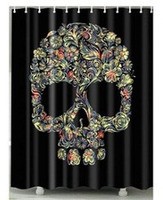 rideau de douche t&ecirc;te de mort