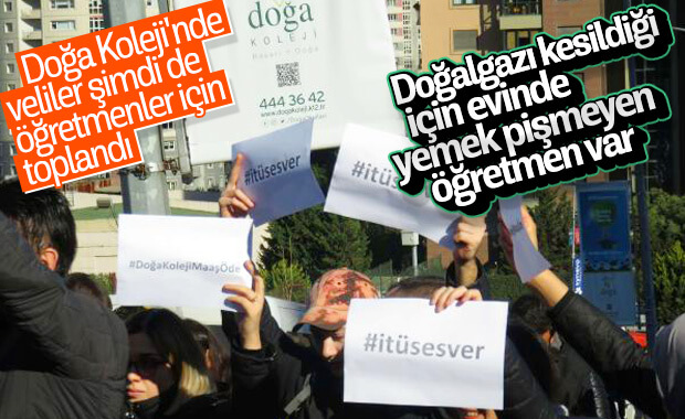 Doğa Koleji önünde yeniden eylem var