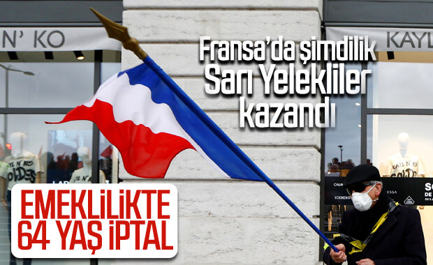 Fransa'da emeklilik reformunda 64 yaştan vazgeçildi