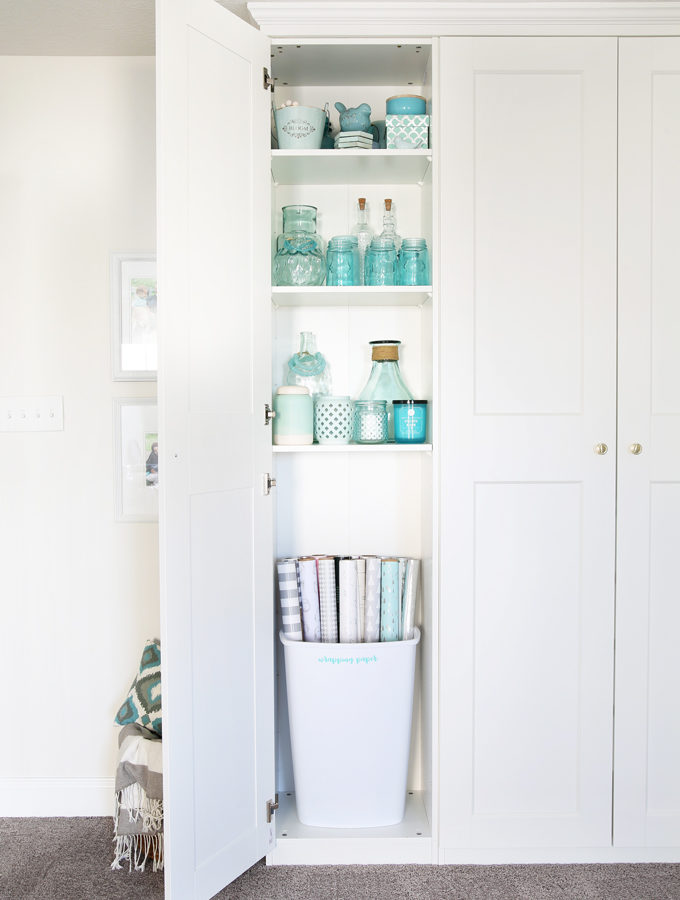 IKEA PAX Cabinet in an Organized Home Office