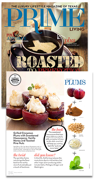 Prime Living Grilled Plums editorial