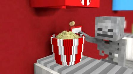 我的世界  怪物学院在电影院卖爆米花 一下子成了网红店