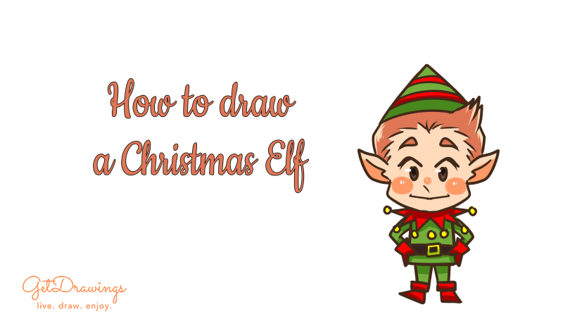 How to draw a Christmas Elf