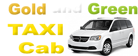 Gold & Green Taxi Cab and Car Service Logo