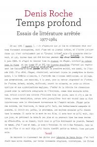 couverture Temps profond