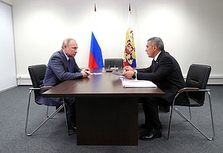 Рабочая встреча спрезидентом Республики Татарстан Рустамом Миннихановым