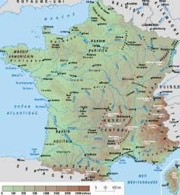 Carte de France geographie