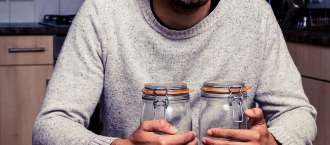 Einmachglas Glas Mann