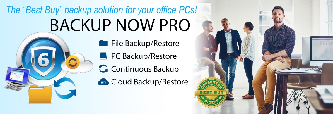 NTI Backup Now Pro - The best buy backup solution for your office pcs!