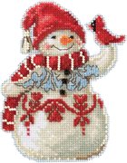 Snowman With Cardinal - Jim Shore - Cross Stitch Kit