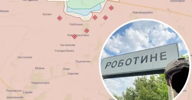 Карта контрнаступу у Запорізькому напрямку