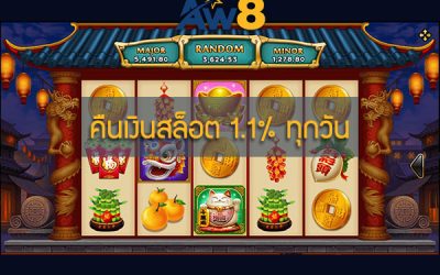 คืนเงินสล็อต 1.1% รายวัน ไม่จำกัด ไม่ติดเทิร์น เคลมคืนได้ขั้นต่ำ 1 บาท