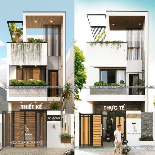 Thiết kế Nhà đẹp Đà Nẵng AZAR – NHÀ CHỊ HOÀNG