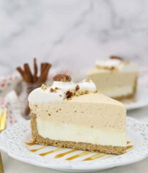 No-Bake Pumpkin Mousse Cake with White Chocolate