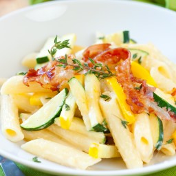 Zucchini and Bacon Pasta (5)