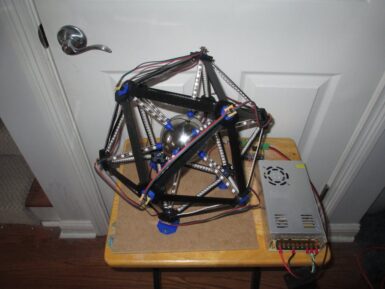 LED icosahedron shines for all the world to see