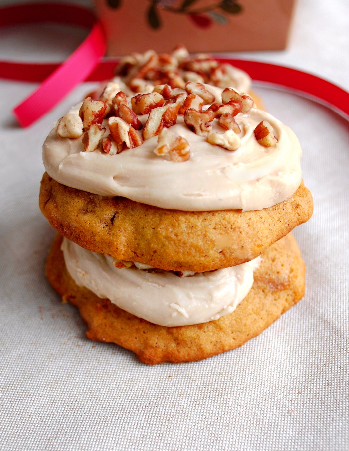 Pumpkin Cookies with Penuche Frosting