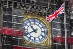 The British flag flies on front of Big Ben.