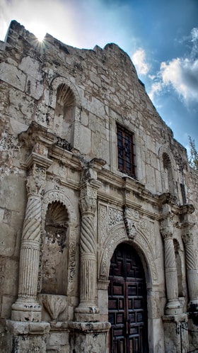 The Alamo, San Antonio, Texas, on a sunny day.