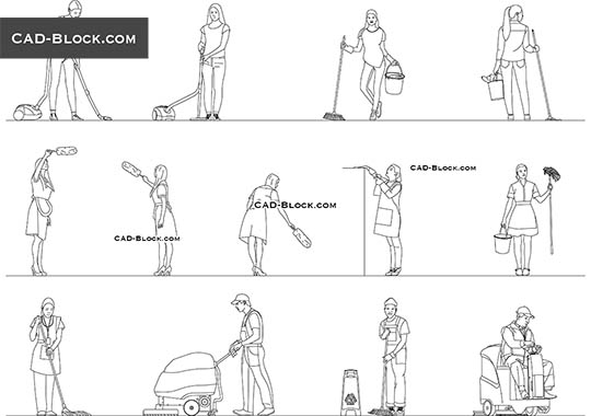 Cleaners - download free CAD Block