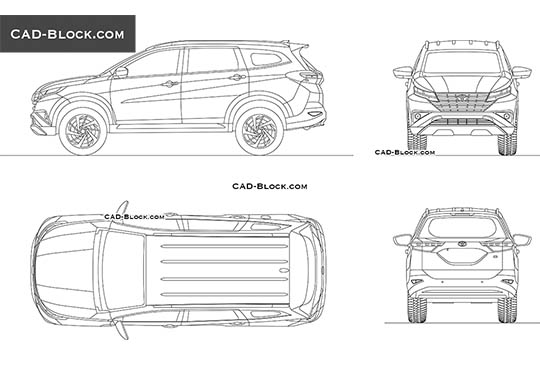 Toyota Rush - download free CAD Block