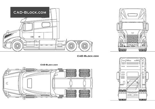 Volvo VNL 760 - download free CAD Block