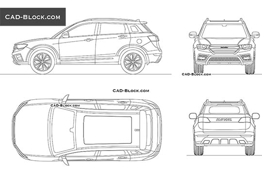 Great Wall Haval H6 - download free CAD Block
