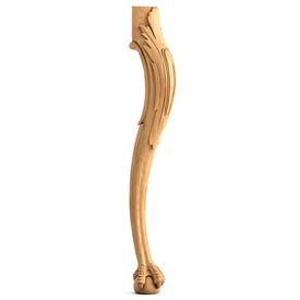 Oak table legs vintage chippendale solid wood (1 pc.)