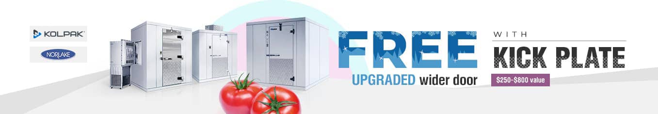 Upgraded free wider door with kick plate