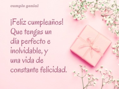 Que tengas un d&iacute;a perfecto e inolvidable