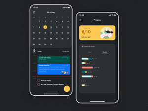 Calendar To Do List App Design &ndash; Sketch Freebie