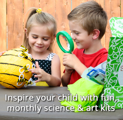 Inspire your child with fun, monthly science and art kits