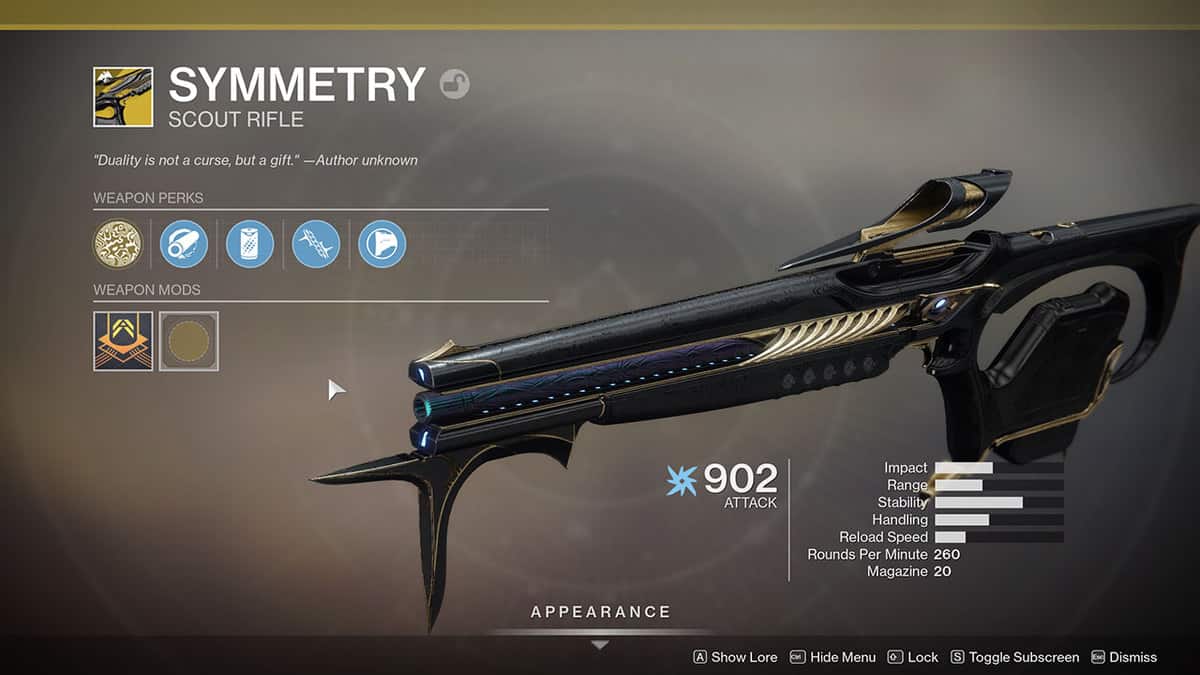 How to Get Symmetry Exotic Scout Rifle in Destiny 2