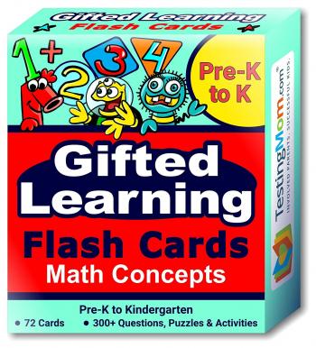Gifted Learning Math Concepts Flash Cards pack (for Pre-K-Kindergarten)