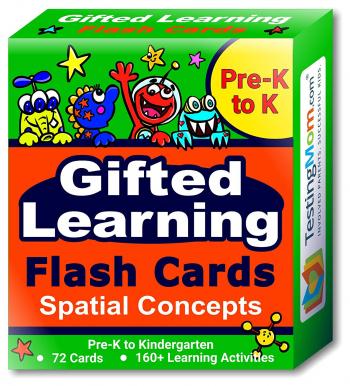 Gifted Learning Spatial Concepts Flash Cards pack (for Pre-K to Kindergarten)