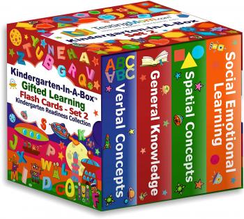 NEW Gifted Learning Flash Cards Bundle - Kindergarten in a Box Set 2 - Verbal Concepts, General Knowledge, Spatial Concepts, Social Emotional Learning
