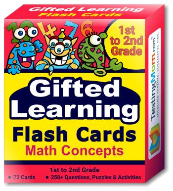Gifted Learning Flash Cards - Math Concepts (for 1st to 2nd Grade)