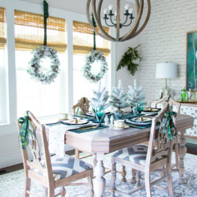 Winter dining room center pieces that bring all the charm