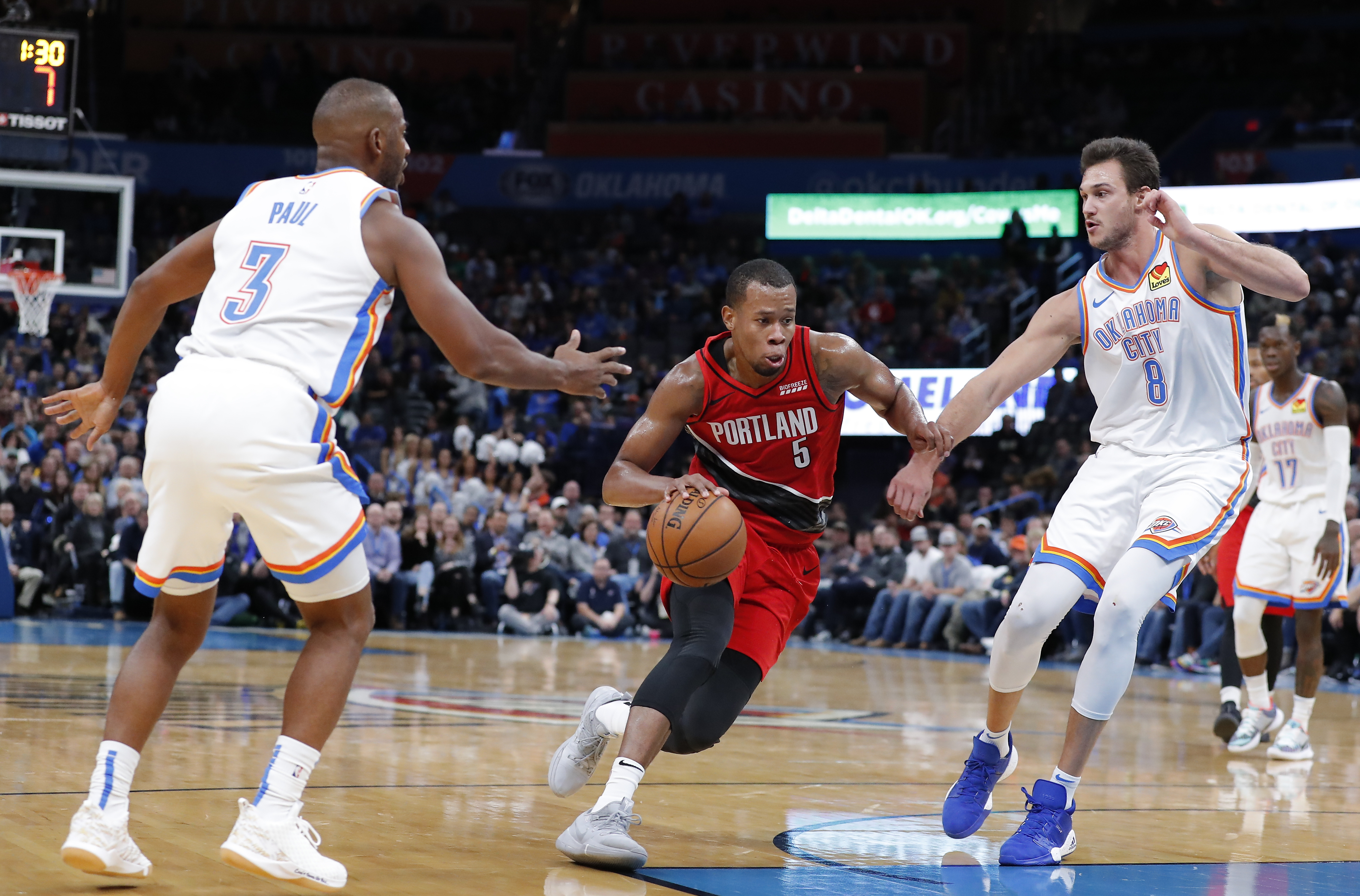 NBA: Portland Trail Blazers at Oklahoma City Thunder