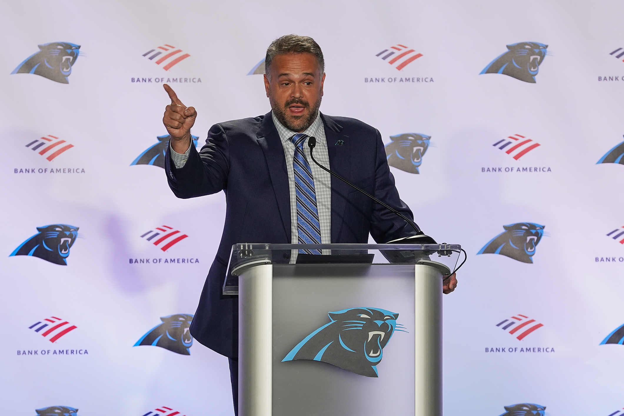 NFL: Carolina Panthers-Coach Matt Rhule Press Conference