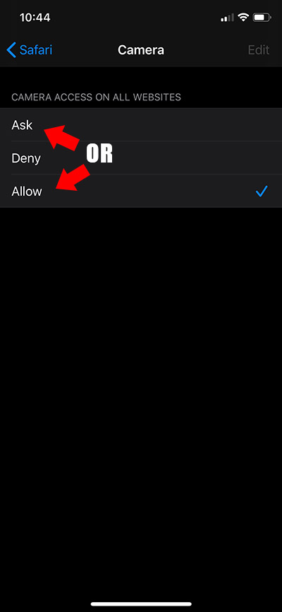 safari cam2cam step 4