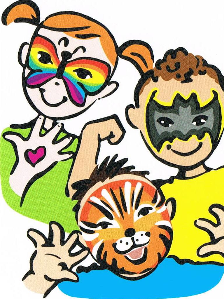 animal face painting clipart