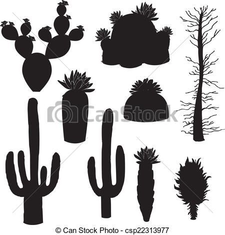 Cactaceae' whitish clipart