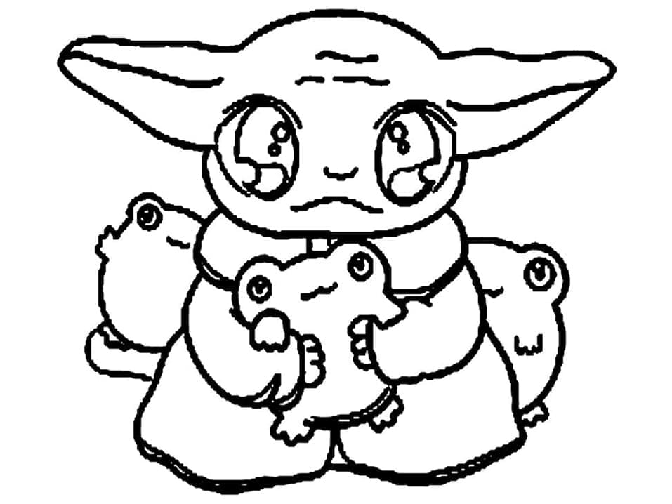 Coloriage B&eacute;b&eacute; Yoda