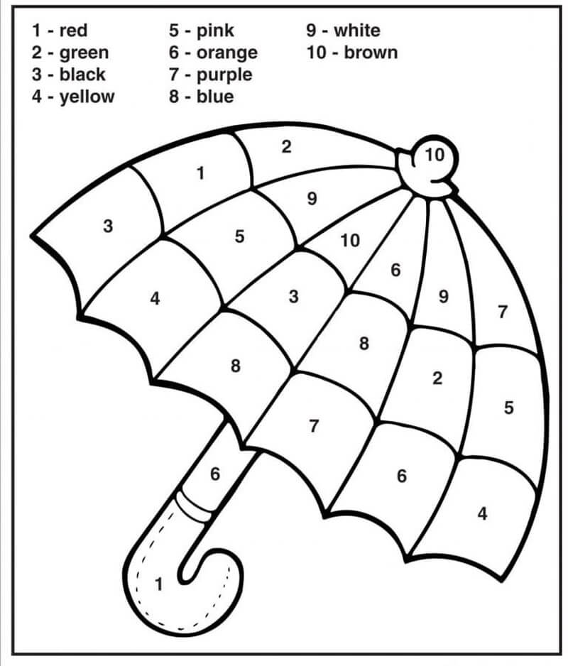 Umbrella Color By Number
